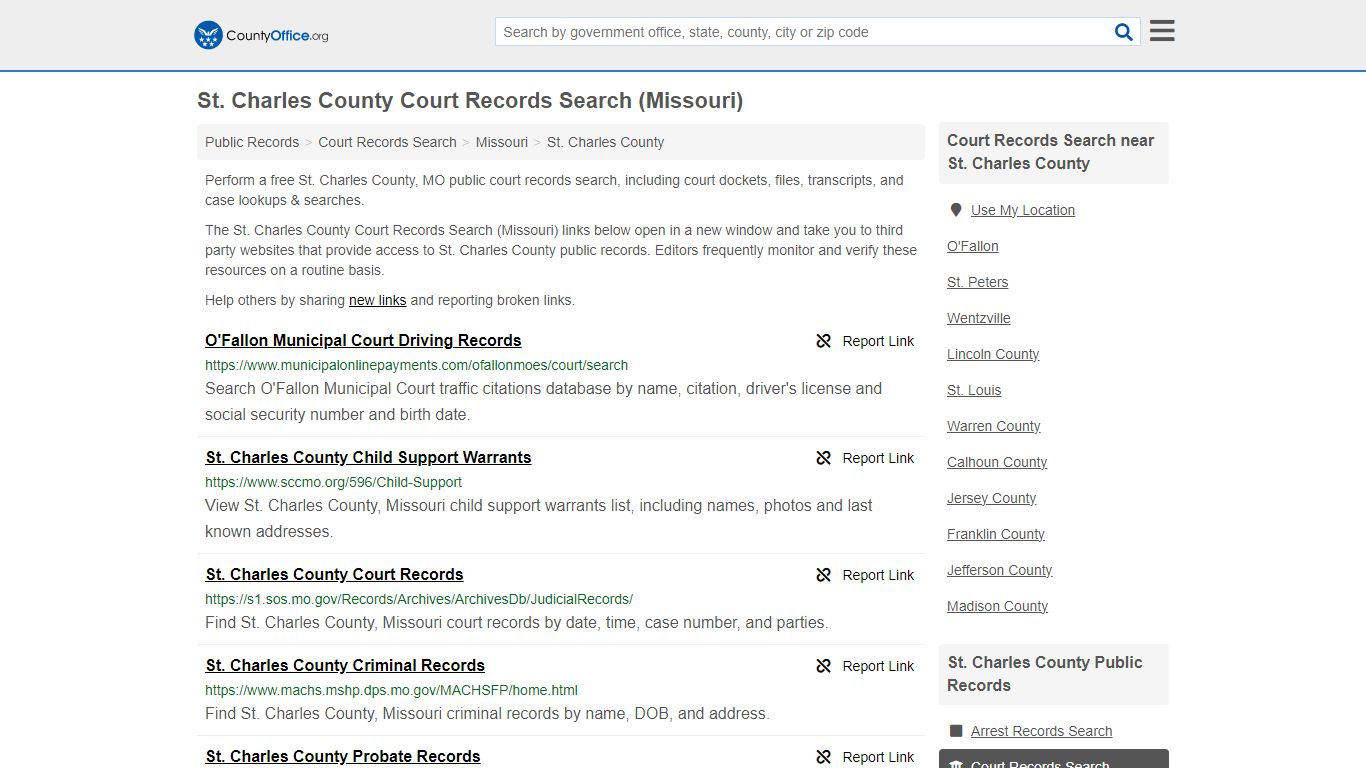 St. Charles County Court Records Search (Missouri)
